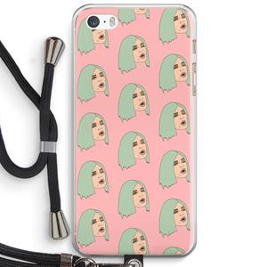 CaseCompany King Kylie: iPhone 5 / 5S / SE Transparant Hoesje met koord