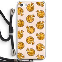 CaseCompany You Had Me At Pizza: iPhone 5 / 5S / SE Transparant Hoesje met koord