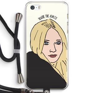 CaseCompany Ashley: iPhone 5 / 5S / SE Transparant Hoesje met koord