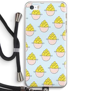 CaseCompany Citroenen: iPhone 5 / 5S / SE Transparant Hoesje met koord