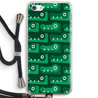 CaseCompany Crocs: iPhone 5 / 5S / SE Transparant Hoesje met koord