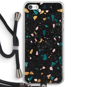 CaseCompany Terrazzo N°10: iPhone 5 / 5S / SE Transparant Hoesje met koord