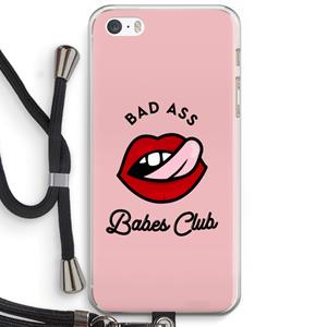 CaseCompany Badass Babes Club: iPhone 5 / 5S / SE Transparant Hoesje met koord