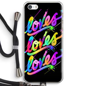 CaseCompany Loves: iPhone 5 / 5S / SE Transparant Hoesje met koord