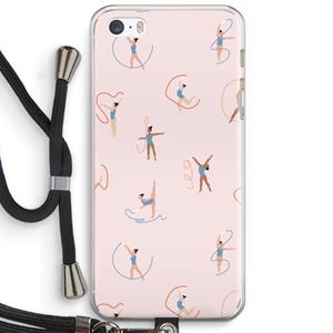 CaseCompany Dancing #3: iPhone 5 / 5S / SE Transparant Hoesje met koord