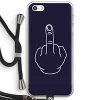 CaseCompany F**k U: iPhone 5 / 5S / SE Transparant Hoesje met koord