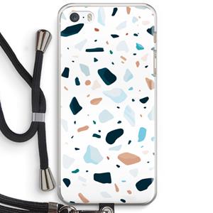 CaseCompany Terrazzo N°13: iPhone 5 / 5S / SE Transparant Hoesje met koord