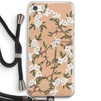CaseCompany Blossoming spring: iPhone 5 / 5S / SE Transparant Hoesje met koord