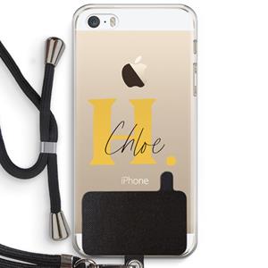 CaseCompany Amber Script: iPhone 5 / 5S / SE Transparant Hoesje met koord