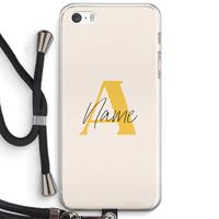 CaseCompany Amber Script: iPhone 5 / 5S / SE Transparant Hoesje met koord