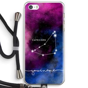 CaseCompany Sterrenbeeld - Donker: iPhone 5 / 5S / SE Transparant Hoesje met koord
