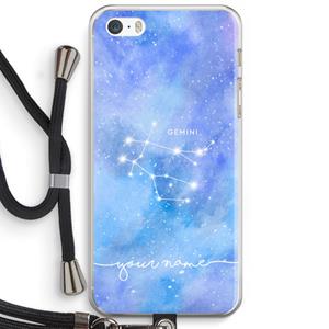 CaseCompany Sterrenbeeld - Licht: iPhone 5 / 5S / SE Transparant Hoesje met koord