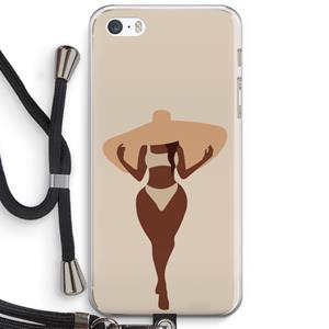 CaseCompany Let's get salty: iPhone 5 / 5S / SE Transparant Hoesje met koord