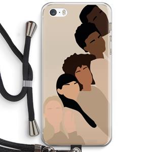 CaseCompany Sweet creatures: iPhone 5 / 5S / SE Transparant Hoesje met koord