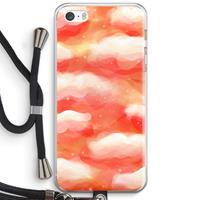 CaseCompany Lichte Wolken: iPhone 5 / 5S / SE Transparant Hoesje met koord