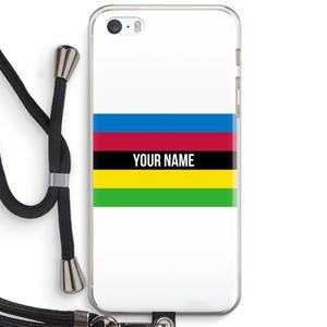 CaseCompany WK Wielrennen: iPhone 5 / 5S / SE Transparant Hoesje met koord