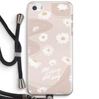 CaseCompany Daydreaming becomes reality: iPhone 5 / 5S / SE Transparant Hoesje met koord