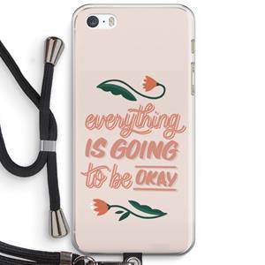 CaseCompany Optimistic flower girl: iPhone 5 / 5S / SE Transparant Hoesje met koord