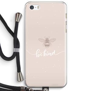 CaseCompany Be(e) kind: iPhone 5 / 5S / SE Transparant Hoesje met koord