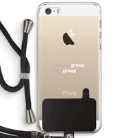 CaseCompany uzelf graag zien: iPhone 5 / 5S / SE Transparant Hoesje met koord