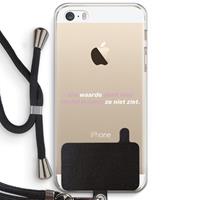 CaseCompany uw waarde daalt niet: iPhone 5 / 5S / SE Transparant Hoesje met koord