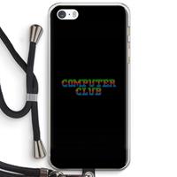 CaseCompany Retro: iPhone 5 / 5S / SE Transparant Hoesje met koord