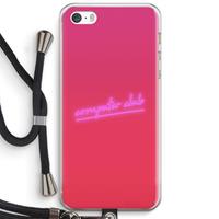 CaseCompany Vice Glow: iPhone 5 / 5S / SE Transparant Hoesje met koord