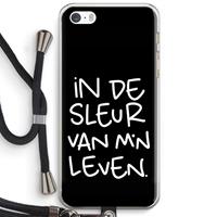 CaseCompany De Sleur: iPhone 5 / 5S / SE Transparant Hoesje met koord