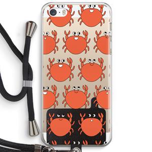 CaseCompany Krab: iPhone 5 / 5S / SE Transparant Hoesje met koord