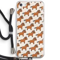 CaseCompany Pony: iPhone 5 / 5S / SE Transparant Hoesje met koord