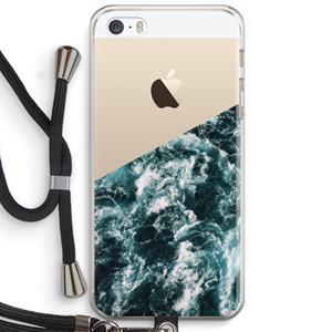 CaseCompany Zee golf: iPhone 5 / 5S / SE Transparant Hoesje met koord