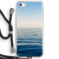 CaseCompany Water horizon: iPhone 5 / 5S / SE Transparant Hoesje met koord