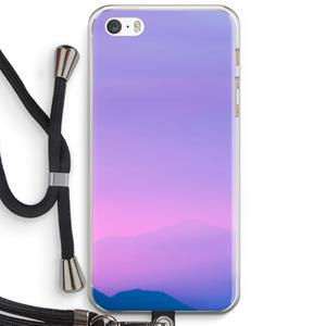 CaseCompany Sunset pastel: iPhone 5 / 5S / SE Transparant Hoesje met koord