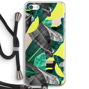 CaseCompany Fantasie jungle: iPhone 5 / 5S / SE Transparant Hoesje met koord