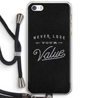 CaseCompany Never lose your value: iPhone 5 / 5S / SE Transparant Hoesje met koord