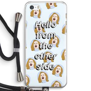 CaseCompany Hello: iPhone 5 / 5S / SE Transparant Hoesje met koord