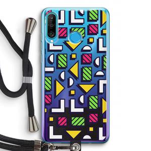 CaseCompany 8-bit N°4: Huawei P30 Lite Transparant Hoesje met koord