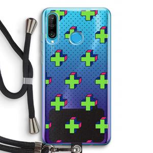 CaseCompany 8-bit N°10: Huawei P30 Lite Transparant Hoesje met koord