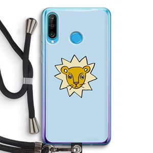 CaseCompany Kleine leeuw: Huawei P30 Lite Transparant Hoesje met koord