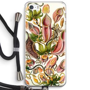 CaseCompany Haeckel Nepenthaceae: iPhone 5 / 5S / SE Transparant Hoesje met koord