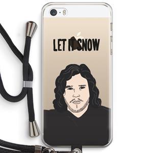 CaseCompany Let It Snow: iPhone 5 / 5S / SE Transparant Hoesje met koord