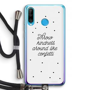 CaseCompany Confetti: Huawei P30 Lite Transparant Hoesje met koord