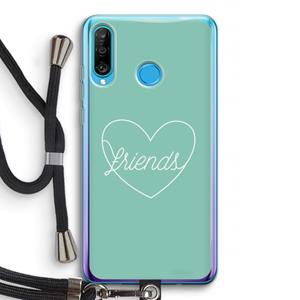 CaseCompany Friends heart pastel: Huawei P30 Lite Transparant Hoesje met koord