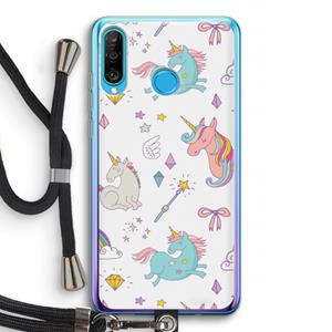 CaseCompany Fantasiewereld: Huawei P30 Lite Transparant Hoesje met koord