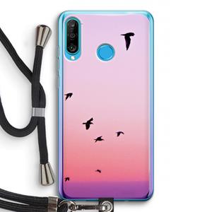 CaseCompany Fly away: Huawei P30 Lite Transparant Hoesje met koord