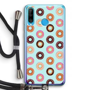 CaseCompany Donuts: Huawei P30 Lite Transparant Hoesje met koord