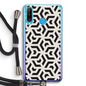 CaseCompany Crazy pattern: Huawei P30 Lite Transparant Hoesje met koord