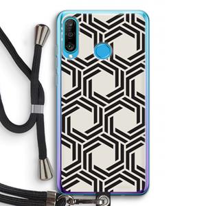CaseCompany Geometrisch patroon: Huawei P30 Lite Transparant Hoesje met koord