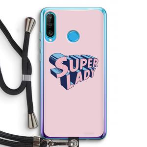 CaseCompany Superlady: Huawei P30 Lite Transparant Hoesje met koord