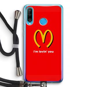 CaseCompany I'm lovin' you: Huawei P30 Lite Transparant Hoesje met koord